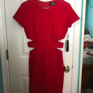 Red Cutout Lulus Dress never worn